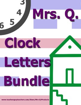 Preview of Mrs Q Clock Letters Bundle Handwriting Spalding Inspired Method