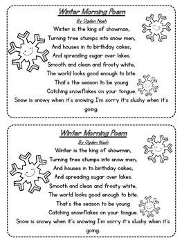 Mrs. Russell's Poetry Journal Poems for January {FREEBIE} by Tamara Russell