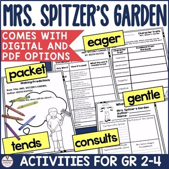 Preview of Mrs. Spitzer's Garden Book Companion Comprehension Activities