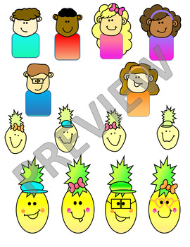 Preview of Mrs. Watts' Bright Ideas 1.21 Gigawatts Clipart pineapple cuties and kiddos!