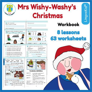 Preview of Mrs. Wishy-Washy's Christmas | Workbook | Printable |Worksheets