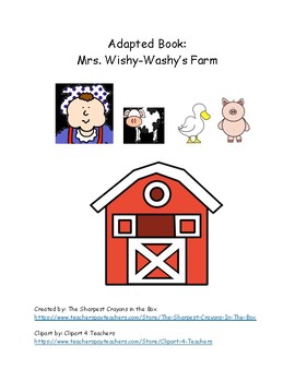 Preview of Mrs. Wishy-Washy's Farm: Adapted Book