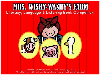 Preview of Mrs. Wishy Washy's Farm:  A Literacy, Language & Listening Book Companion