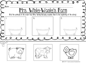 Mrs. Wishy Washy's Farm! Literacy Activities by Sweet Sounds of