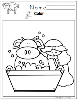 Download Mrs. Wishy-washy Puppet Sticks and More by Preschool Printable | TpT