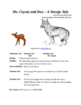 Preview of Ms. Coyote and the Doe - A Navajo Tale - Small Group Reader's Theater