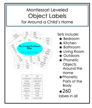 Preview of Montessori Labels for Objects in a Child's Home | Montessori Distance Learning