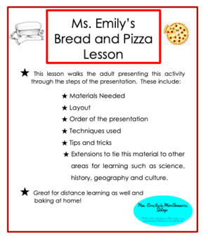 Preview of Ms. Emily's Montessori Bread and Pizza Lesson | Practical Life at Home