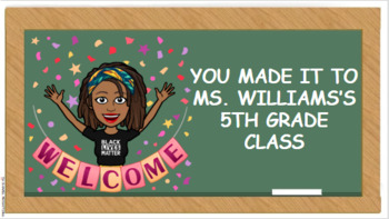 Preview of Ms. Williams Bitmoji Virtual Classroom