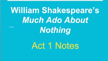 Preview of Much Ado About Nothing- Powerpoints on All 5 Acts