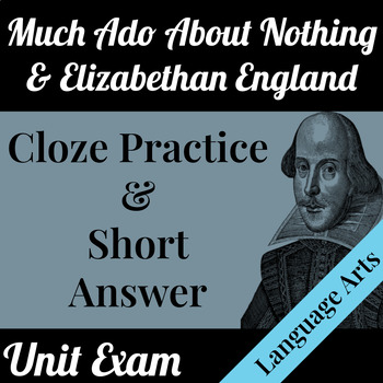 Preview of Much Ado About Nothing Test | Shakespeare | Unit Exam