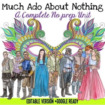 Preview of Much Ado About Nothing Unit - EDITABLE VERSION with Digital Copy Included