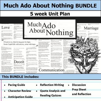 Preview of Much Ado About Nothing by William Shakespeare Unit