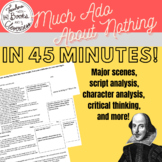 Much Ado about Nothing in 45 minutes! (script and guided q
