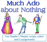 Much Ado about Nothing reader's theater scripts, rubric, a