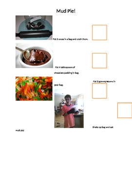 Preview of Mud Pie Food Prep Activity