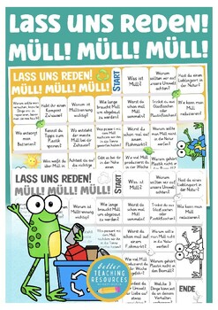 Preview of Müll vermeiden + Natur schützen Deutsch German advanced conversation game