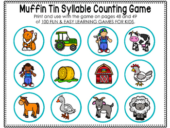 Christmas Muffin Tin Reading Games