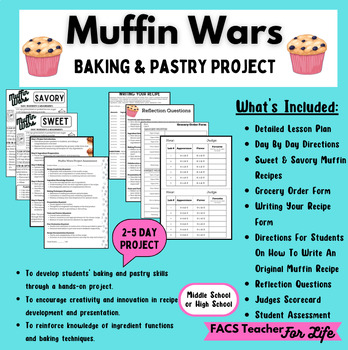 Preview of Muffin Wars-Baking & Pastry, Cooking, Middle School or High School, FACS, FCS