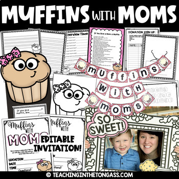 Preview of Muffins with Moms Invitation Mother's Day Craft Activities