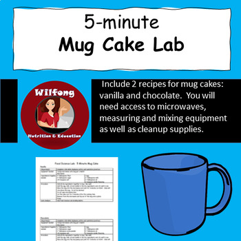 Preview of Mug Cake, Introduction to the kitchen lab