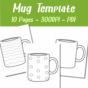 mug outline template