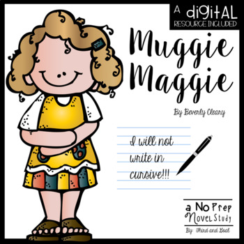 Preview of Muggie Maggie Novel Study and DIGITAL Resource