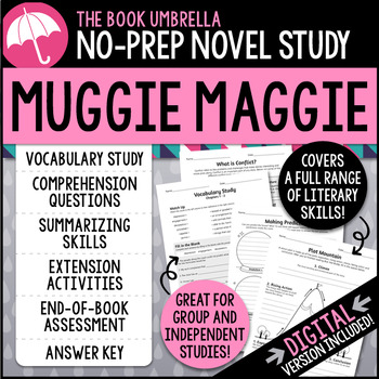 Preview of Muggie Maggie Novel Study { Print & Digital }