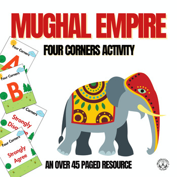 Preview of Mughal Empire Four Corners Activity: Grades 5-12