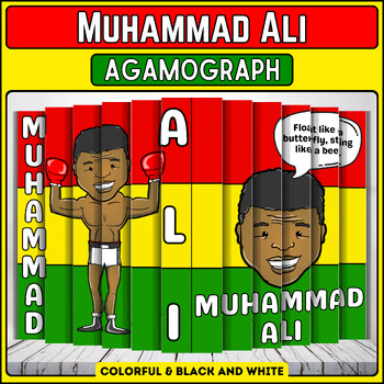 Preview of Muhammad Ali Agamograph Craft Kit | Black History Month 3D Activities | Float