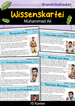 Preview of Muhammad Ali - Wissenskartei - Berühmte Persönlichkeiten (German)