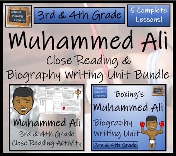 Preview of Muhammed Ali Close Reading & Biography Bundle | 3rd Grade & 4th Grade