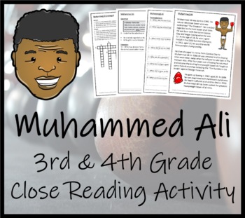 Preview of Muhammed Ali Close Reading Comprehension Activity | 3rd Grade & 4th Grade