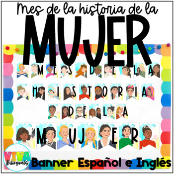Preview of Mujeres Líderes | Women's History Month Banners in Spanish and English