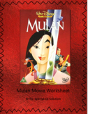 Mulan Movie Worksheet