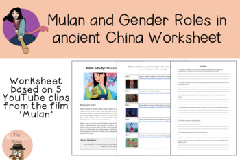 Preview of Mulan and Gender Roles in Ancient China Worksheet