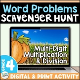 Multi-Digit Multiplication & Division Word Problems Pumpki