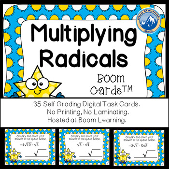 Preview of Mulitplying Radicals Boom Cards--Digital Task Cards