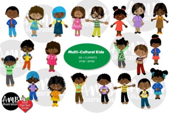 Preview of Multi-Cultural KIDS Clipart AMB-2601