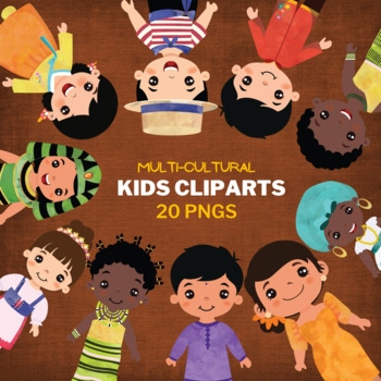 Preview of Multi-Cultural, Multi-Ethnic Kids Clipart
