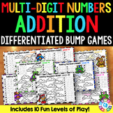 Multi Digit Addition Games with Regrouping: Add 2 Digit, 3