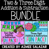 Two and Three Digit Addition and Subtraction Activities BUNDLE