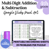 Multi-Digit Addition and Subtraction Google Sheets Pixel A