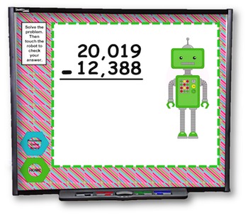 Multi-Digit Addition and Subtraction SMART BOARD Game | TpT