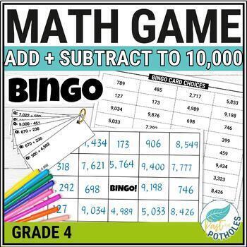 Multi Digit Addition and Subtraction to 10 000 Game: 3 & 4 Digit with ...