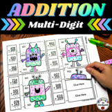 Multi-Digit Addition with Regrouping Build a Monster Cut &
