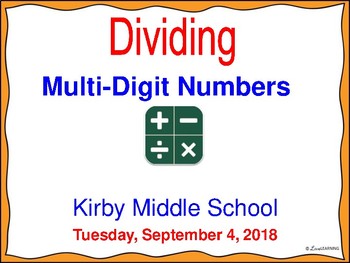 Preview of Multi-Digit Division