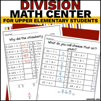 Preview of Division Games 2 3 and 4 digit Quotients Division Practice 4th and 5th Grade