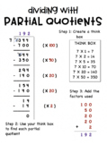 Multi-Digit Division - Partial Quotients Anchor Chart