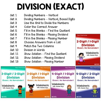 multidigit division worksheets introducing long division project practice sheet